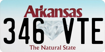 AR license plate 346VTE