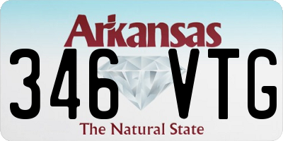 AR license plate 346VTG