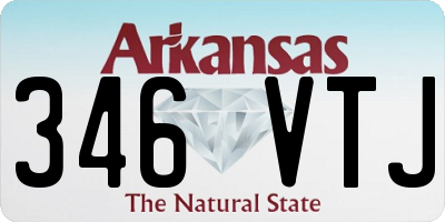 AR license plate 346VTJ
