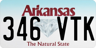 AR license plate 346VTK