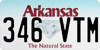 AR license plate 346VTM