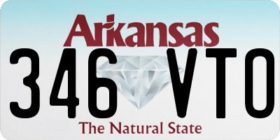 AR license plate 346VTO
