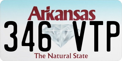 AR license plate 346VTP