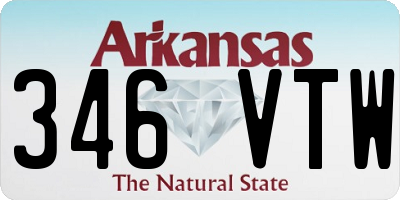 AR license plate 346VTW