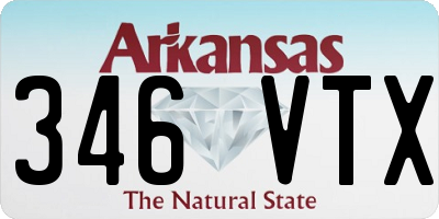 AR license plate 346VTX