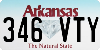 AR license plate 346VTY