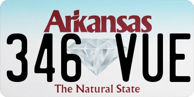 AR license plate 346VUE