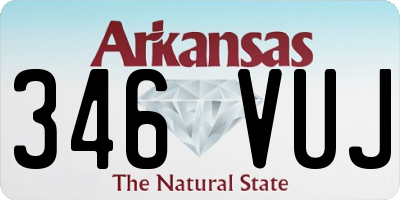 AR license plate 346VUJ
