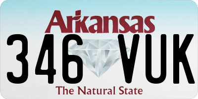 AR license plate 346VUK