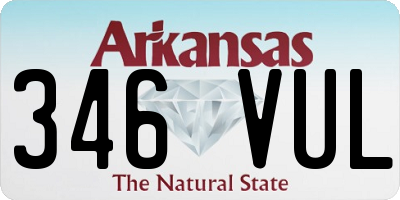 AR license plate 346VUL