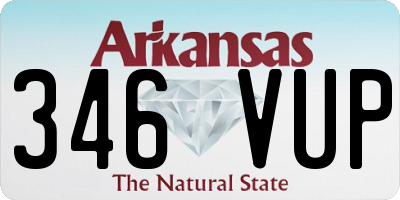 AR license plate 346VUP