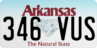 AR license plate 346VUS