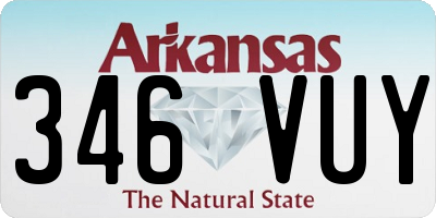 AR license plate 346VUY