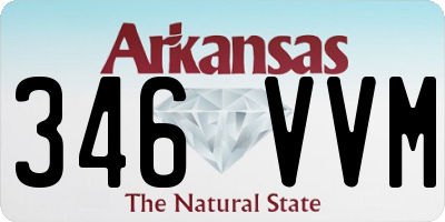 AR license plate 346VVM