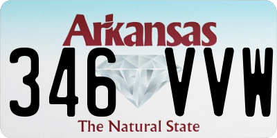 AR license plate 346VVW