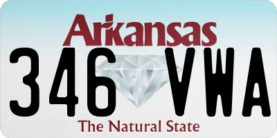 AR license plate 346VWA