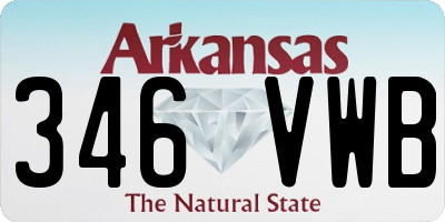 AR license plate 346VWB