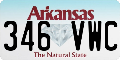 AR license plate 346VWC