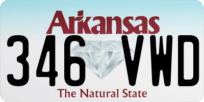 AR license plate 346VWD