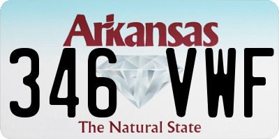 AR license plate 346VWF
