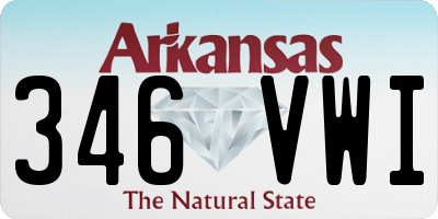 AR license plate 346VWI