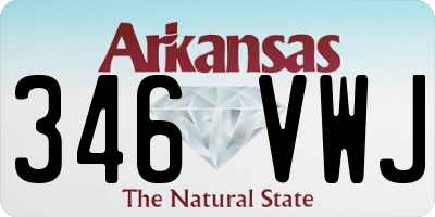 AR license plate 346VWJ