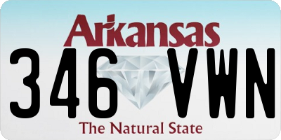 AR license plate 346VWN