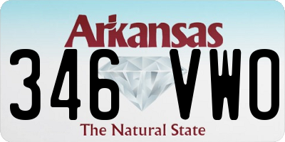 AR license plate 346VWO
