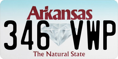 AR license plate 346VWP