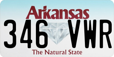 AR license plate 346VWR