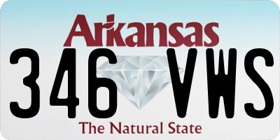 AR license plate 346VWS