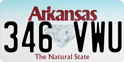 AR license plate 346VWU