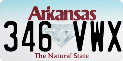 AR license plate 346VWX