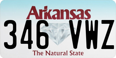 AR license plate 346VWZ
