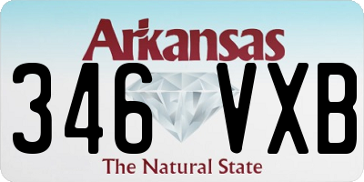AR license plate 346VXB