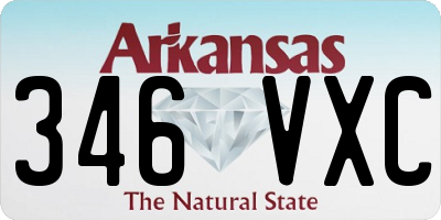 AR license plate 346VXC