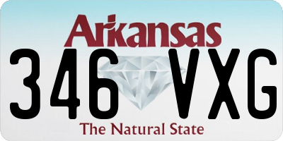 AR license plate 346VXG