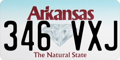 AR license plate 346VXJ