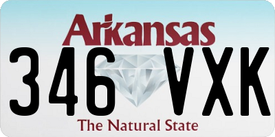 AR license plate 346VXK