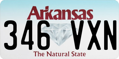 AR license plate 346VXN