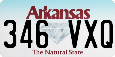 AR license plate 346VXQ