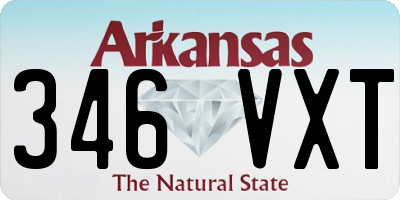 AR license plate 346VXT