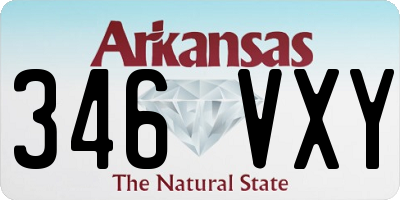 AR license plate 346VXY