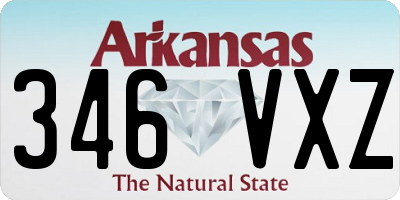 AR license plate 346VXZ
