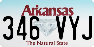 AR license plate 346VYJ