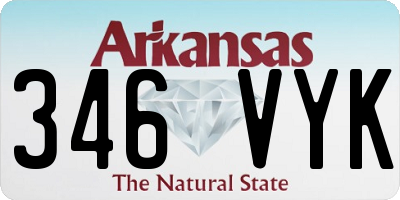 AR license plate 346VYK