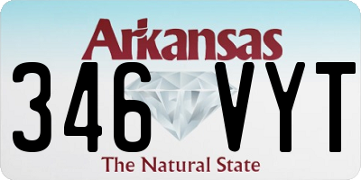 AR license plate 346VYT