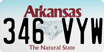 AR license plate 346VYW