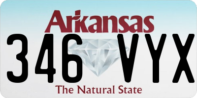 AR license plate 346VYX