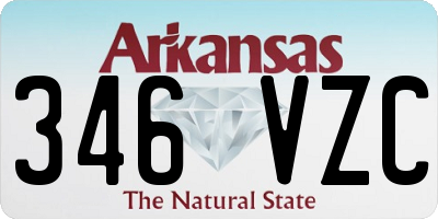 AR license plate 346VZC